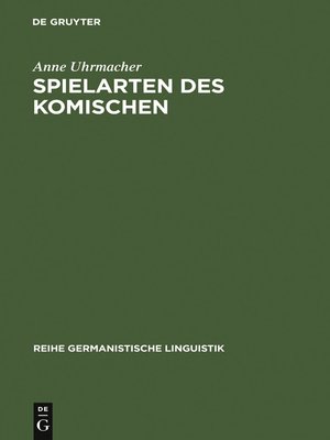 cover image of Spielarten des Komischen
